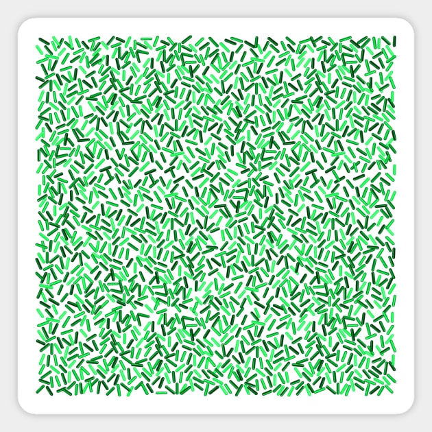 Green Sprinkles Pattern Magnet by Art by Deborah Camp